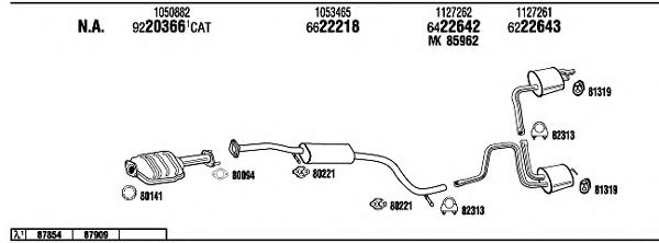 Система выпуска ОГ FONOS FO60127 Система выпуска ОГ FONOS FO60127