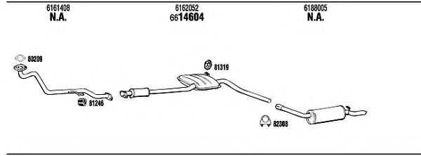 Система выпуска ОГ FONOS FO60345 Система выпуска ОГ FONOS FO60345