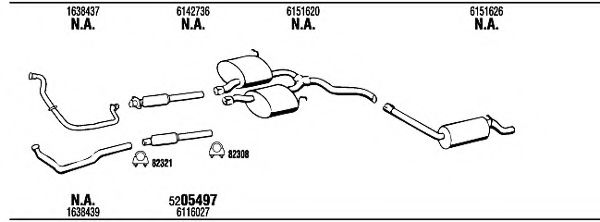 Система выпуска ОГ FONOS FO60353B Система выпуска ОГ FONOS FO60353B
