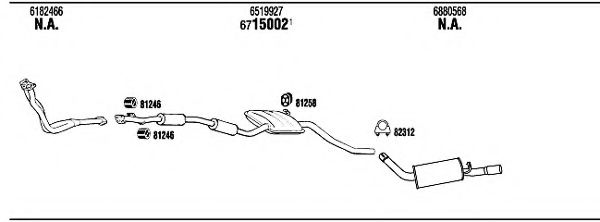 Система выпуска ОГ FONOS FO60370 Система выпуска ОГ FONOS FO60370