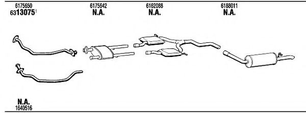 Система выпуска ОГ FONOS FO60376A Система выпуска ОГ FONOS FO60376A