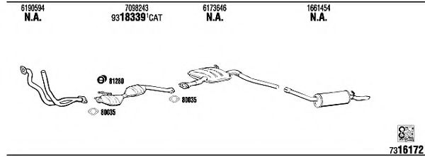 Система выпуска ОГ FONOS FO60378 Система выпуска ОГ FONOS FO60378
