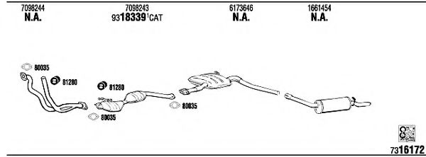 Система выпуска ОГ FONOS FO60405 Система выпуска ОГ FONOS FO60405