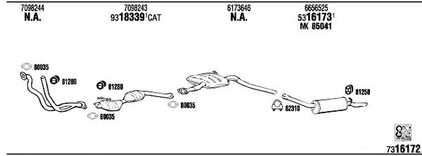 Система выпуска ОГ FONOS FO60406 Система выпуска ОГ FONOS FO60406