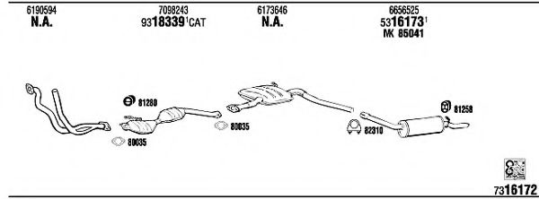Система выпуска ОГ FONOS FO60412 Система выпуска ОГ FONOS FO60412