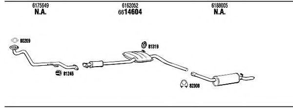 Система выпуска ОГ FONOS FO60430 Система выпуска ОГ FONOS FO60430