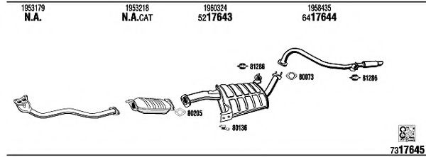 Система выпуска ОГ FONOS FO76002 Система выпуска ОГ FONOS FO76002