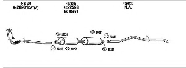 Система выпуска ОГ FONOS FO80165A Система выпуска ОГ FONOS FO80165A