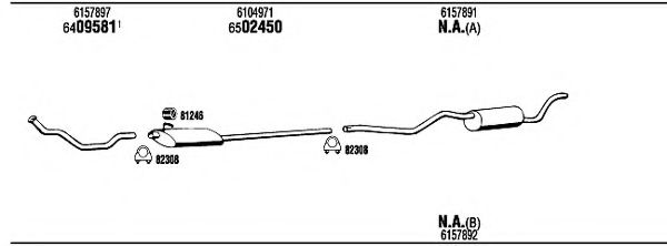 Система выпуска ОГ FONOS FO80522A Система выпуска ОГ FONOS FO80522A