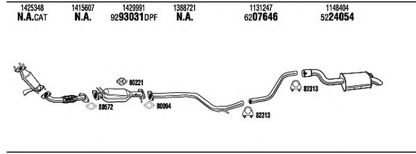Система выпуска ОГ FONOS FOH15493CA Система выпуска ОГ FONOS FOH15493CA