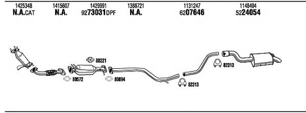 Система выпуска ОГ FONOS FOH15493CB Система выпуска ОГ FONOS FOH15493CB