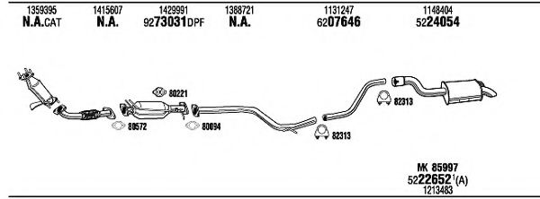 Система выпуска ОГ FONOS FOH18271BB Система выпуска ОГ FONOS FOH18271BB