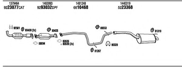 Система выпуска ОГ FONOS FOH19443A Система выпуска ОГ FONOS FOH19443A