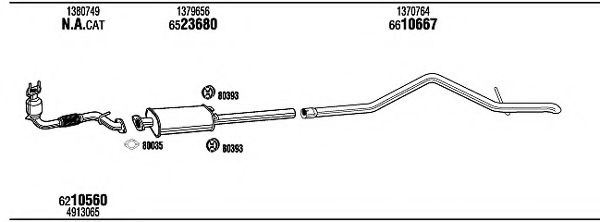 Система выпуска ОГ FONOS FOH19593A Система выпуска ОГ FONOS FOH19593A