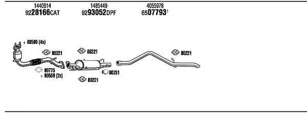 Система выпуска ОГ FONOS FOH19593BA Система выпуска ОГ FONOS FOH19593BA
