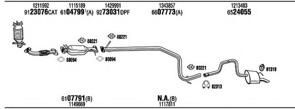 Система выпуска ОГ FONOS FOK16452B Система выпуска ОГ FONOS FOK16452B