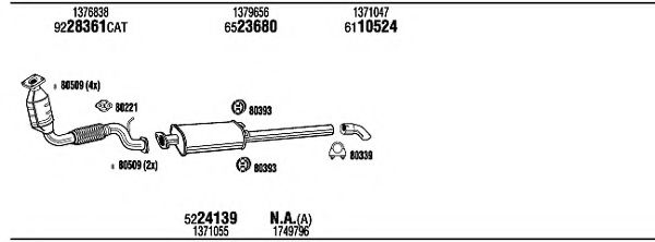 Система выпуска ОГ FONOS FOK19591AB Система выпуска ОГ FONOS FOK19591AB