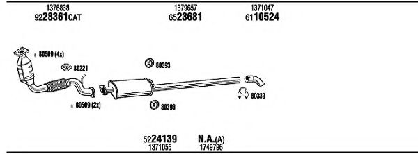 Система выпуска ОГ FONOS FOK19591AD Система выпуска ОГ FONOS FOK19591AD