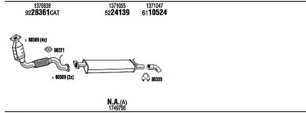 Система выпуска ОГ FONOS FOK19591AF Система выпуска ОГ FONOS FOK19591AF