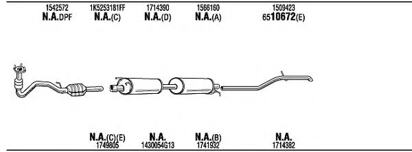 Система выпуска ОГ FONOS FOK19591DA Система выпуска ОГ FONOS FOK19591DA