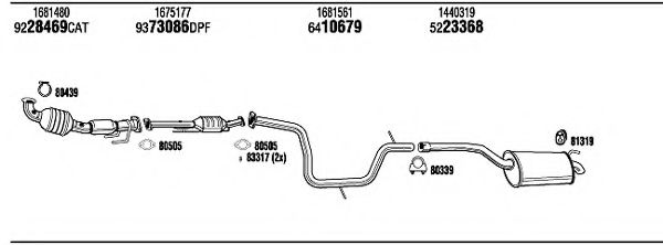 Система выпуска ОГ FONOS FOK24461BB Система выпуска ОГ FONOS FOK24461BB
