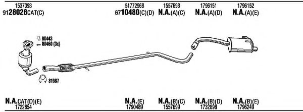 Система выпуска ОГ FONOS FOK30840A Система выпуска ОГ FONOS FOK30840A