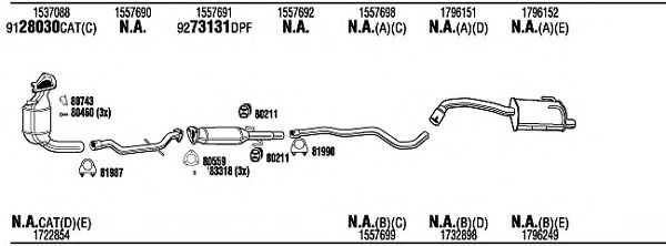 Система выпуска ОГ FONOS FOK30840BB Система выпуска ОГ FONOS FOK30840BB