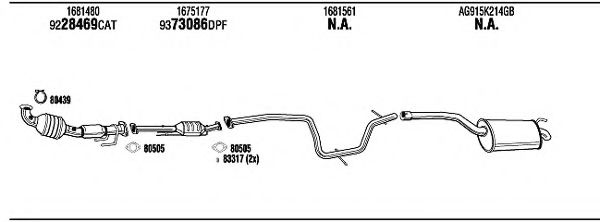 Система выпуска ОГ FONOS FOK33347B Система выпуска ОГ FONOS FOK33347B