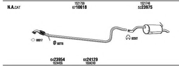 Система выпуска ОГ FONOS FOK58972 Система выпуска ОГ FONOS FOK58972