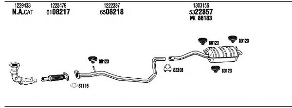 Система выпуска ОГ FONOS FOT17114 Система выпуска ОГ FONOS FOT17114