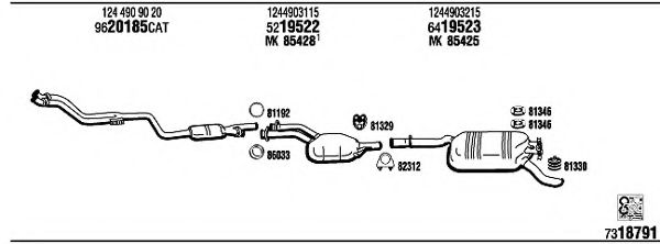 Система выпуска ОГ FONOS MB20012B Система выпуска ОГ FONOS MB20012B