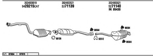 Система выпуска ОГ FONOS MB23024 Система выпуска ОГ FONOS MB23024