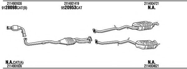 Система выпуска ОГ FONOS MBH17166A Система выпуска ОГ FONOS MBH17166A