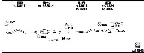 Система выпуска ОГ FONOS OP40126 Система выпуска ОГ FONOS OP40126