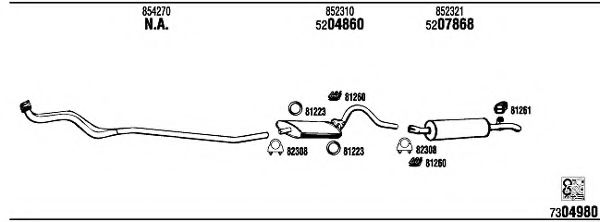 Система выпуска ОГ FONOS OP50616B Система выпуска ОГ FONOS OP50616B