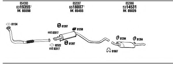Система выпуска ОГ FONOS OP55066B Система выпуска ОГ FONOS OP55066B