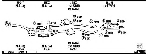 Система выпуска ОГ FONOS OP80016 Система выпуска ОГ FONOS OP80016