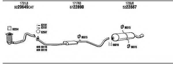 Система выпуска ОГ FONOS PE85053 Система выпуска ОГ FONOS PE85053