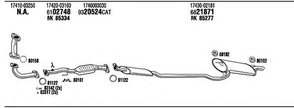 Система выпуска ОГ FONOS TO53006 Система выпуска ОГ FONOS TO53006