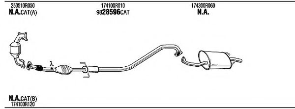 Система выпуска ОГ FONOS TOK30883A Система выпуска ОГ FONOS TOK30883A