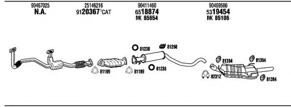 Система выпуска ОГ FONOS VH50944 Система выпуска ОГ FONOS VH50944