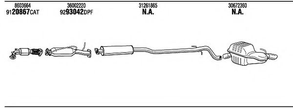 Система выпуска ОГ FONOS VOH19989A Система выпуска ОГ FONOS VOH19989A