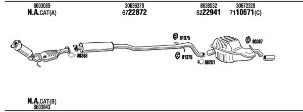 Система выпуска ОГ FONOS VOT18221 Система выпуска ОГ FONOS VOT18221