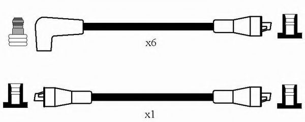 Комплект проводов зажигания NGK 2475 Комплект проводов зажигания NGK 2475