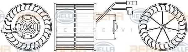 Вентилятор салона HELLA 8EW 009 100-011 Вентилятор салона HELLA 8EW 009 100-011