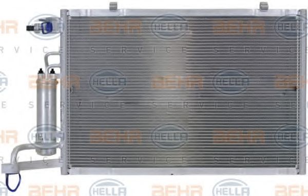 Конденсатор, кондиционер HELLA 8FC 351 000-411 Конденсатор, кондиционер HELLA 8FC 351 000-411