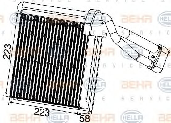 Испаритель, кондиционер HELLA 8FV 351 330-741 Испаритель, кондиционер HELLA 8FV 351 330-741