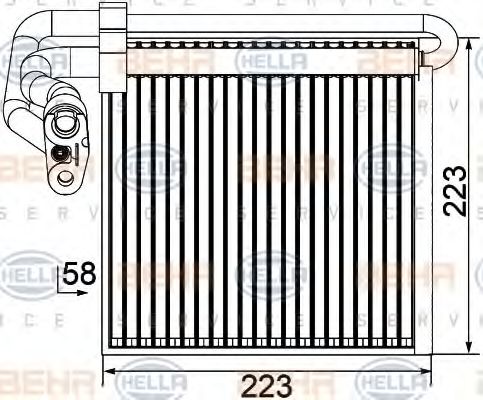 Испаритель, кондиционер HELLA 8FV 351 330-751 Испаритель, кондиционер HELLA 8FV 351 330-751
