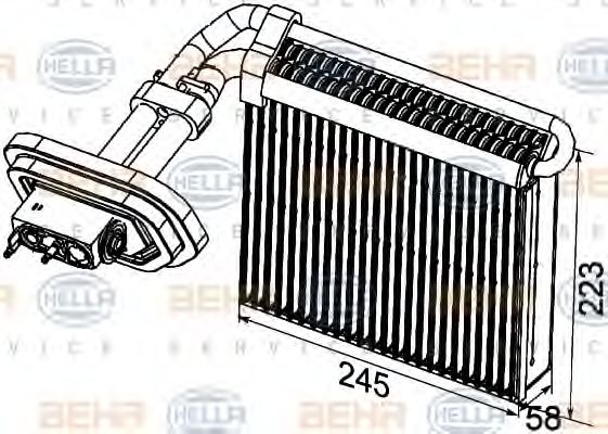 Испаритель, кондиционер HELLA 8FV 351 330-791 Испаритель, кондиционер HELLA 8FV 351 330-791