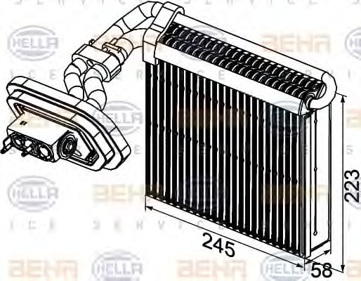 Испаритель, кондиционер HELLA 8FV 351 331-021 Испаритель, кондиционер HELLA 8FV 351 331-021